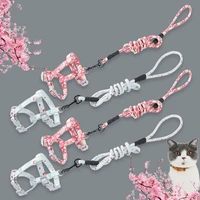 puppy cat harness and leash set for walking adjustable anti escape vest harness traction rope set pet supplies