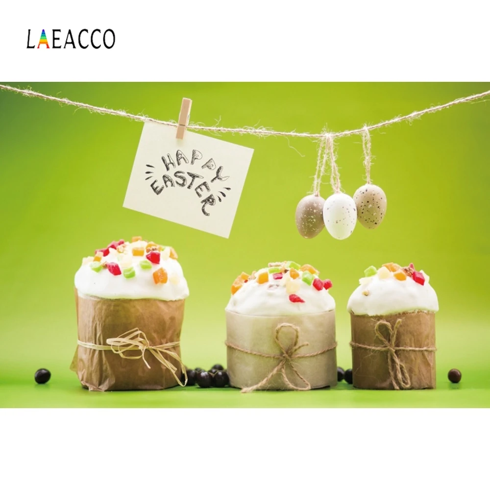 Фон для фотосъемки Laeacco с зеленым экраном пасхальные фоны яйца еды риса фруктов