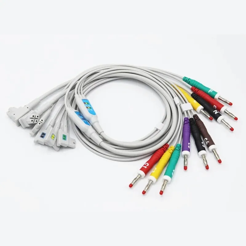 Совместимость с Philips TC30 ECG EKG Leadwires набор кабелей 10 проводов IEC Banana 4 0 мм|cable lead|ecg ecgecg