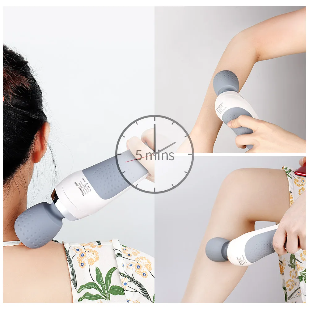 USB Handheld Electric Wand Massager High Frequency Vibration Body Neck Back Muscle Relax Vibrating Deep Tissue Massage Machine | Красота и