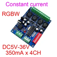 new dmx512 rgbw 4 channel dmx decoder module dc 5v 36v 12v constant current 350ma controller high power driver led lamp light
