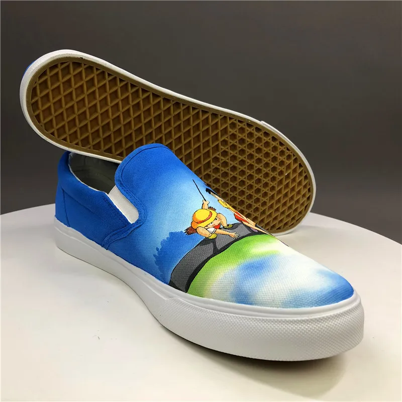 Вэнь/Женская парусиновая обувь без шнуровки Вулканизированная аниме дизайн Мой