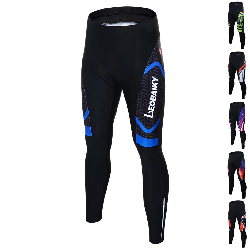 Брюки мужские велосипедные компрессионные светоотражающие штаны с подкладкой 3D
