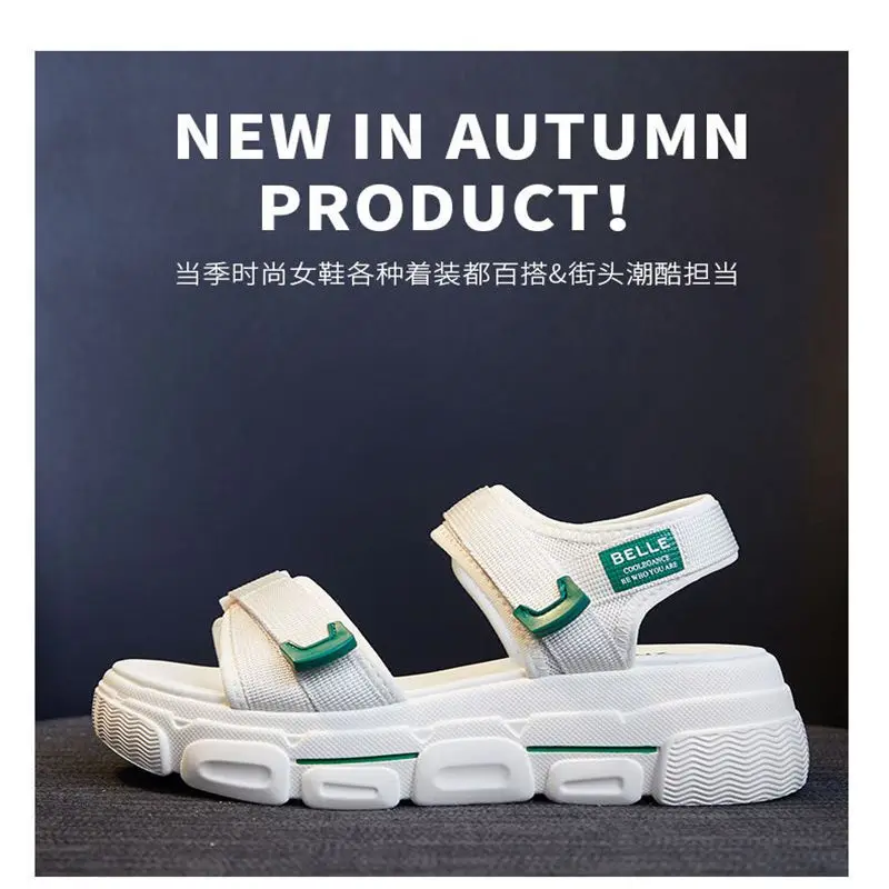 

AIBA Stylish women's platform leather sandals 2020 new summer women's sandals comfortable leather mesh sports sandals