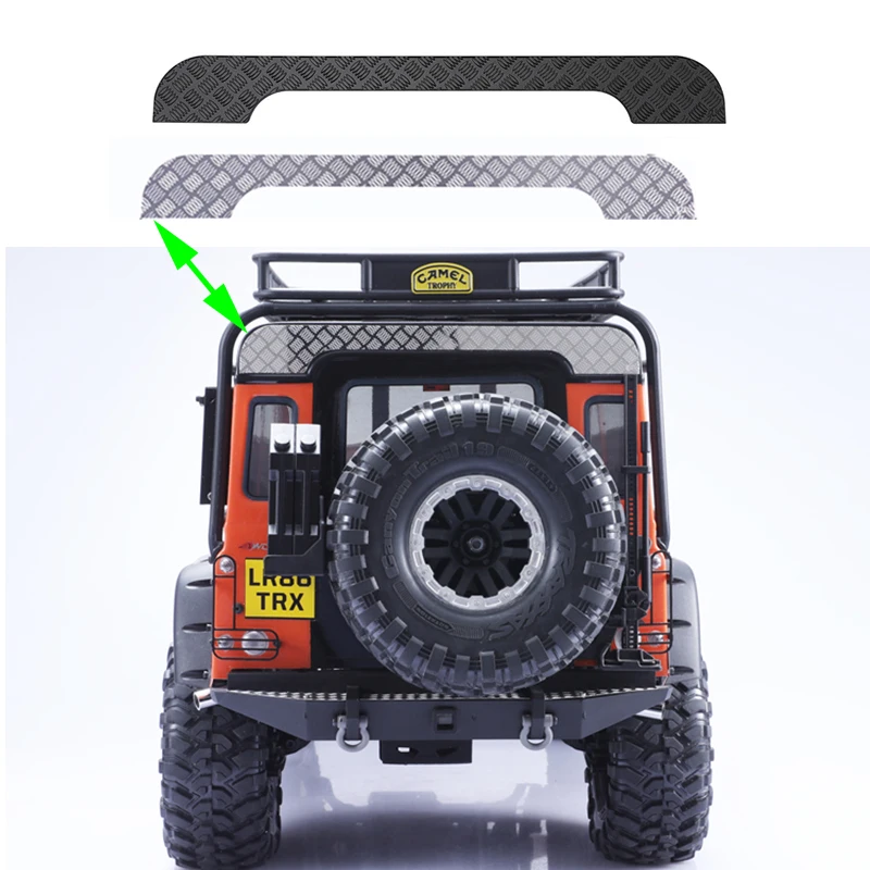XQRC trx4 кровельная противоскользящая пластина из нержавеющей стали, применимая к 1 / 10 RC автомобиль D110 traxas trx-4 защитные детали для имитации обновления
