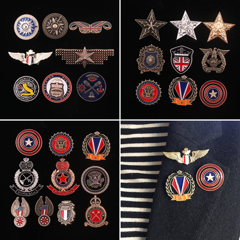 

fashion brooch breastpin Order of Merit college army rank patches metal patches badges applique patches for clothing DE-2675