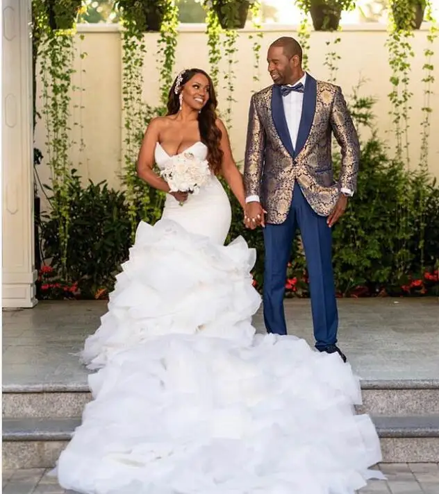 

african Mermaid Wedding Dresses sweetheart ruched bridal gown lace up sexy dubai Robe De Mariee