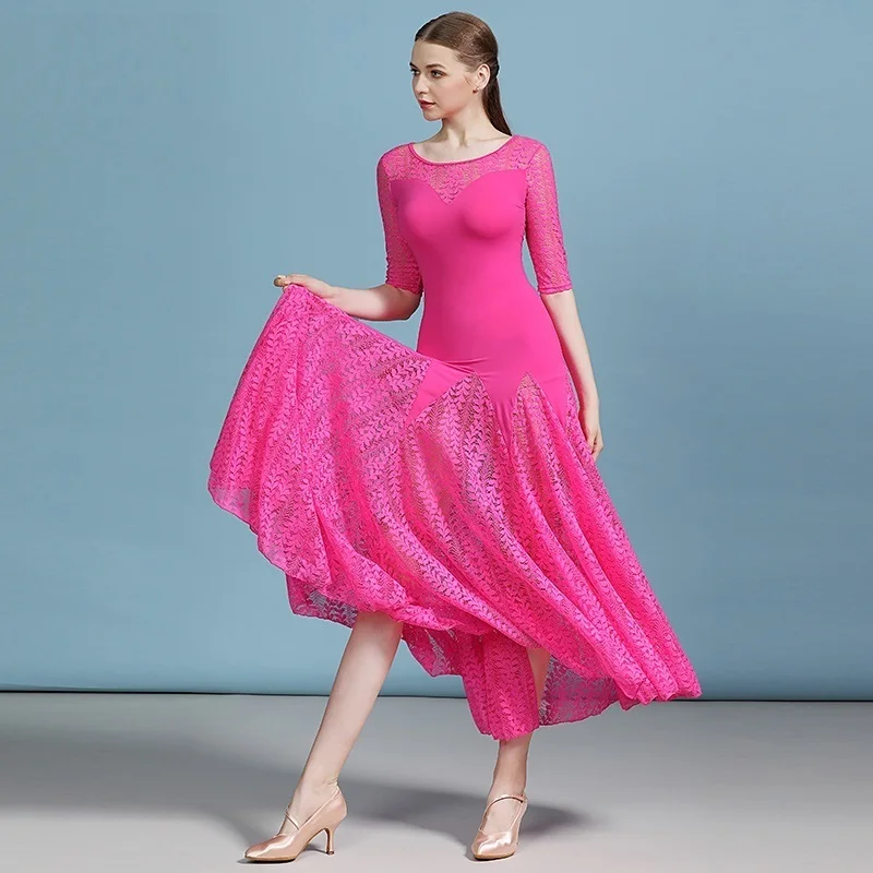 Женское платье для бальных танцев Платье Фламенко костюм танго вальса кружевное