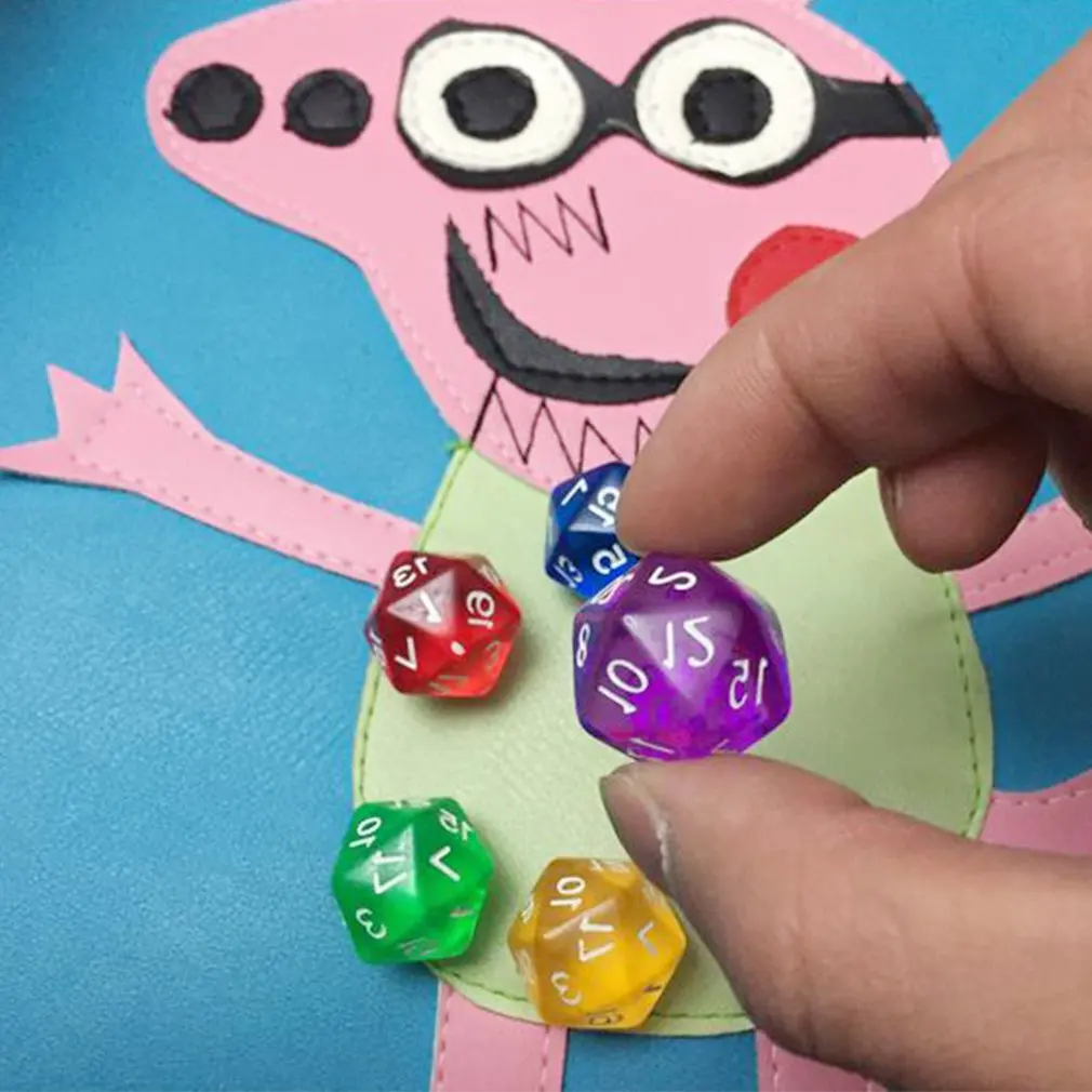 6 шт./компл. многосторонние игры D20 в кубики разные цвета|Кубики| |