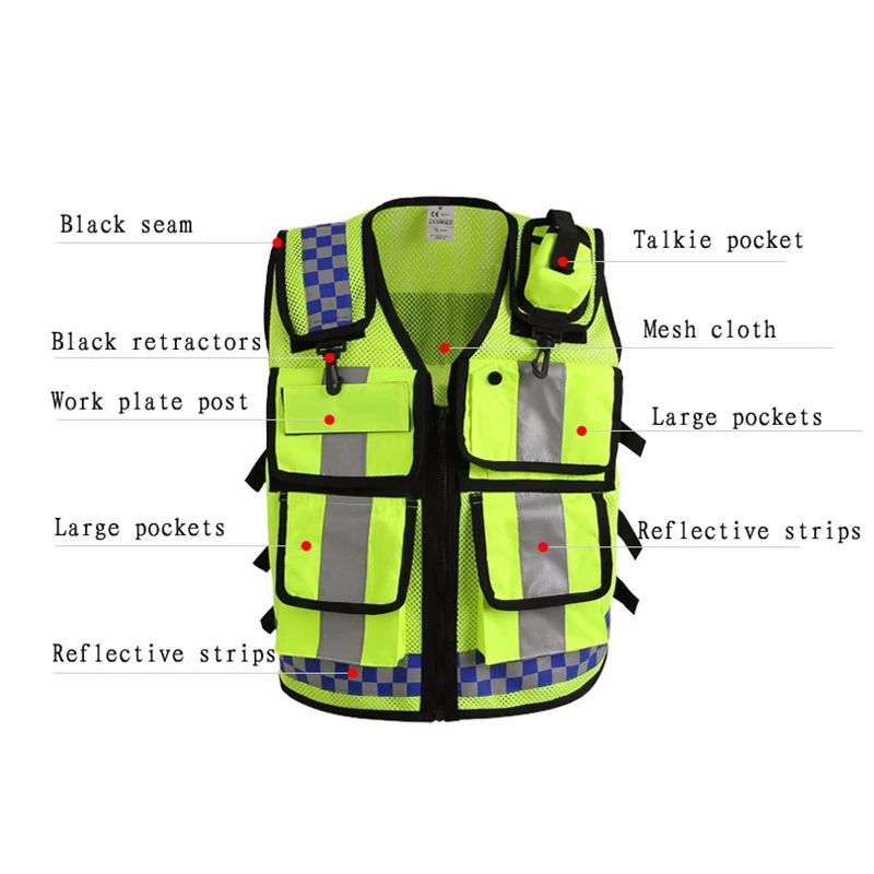 Светоотражающий Жилет для езды на мотоцикле защитная ветровка внедорожников