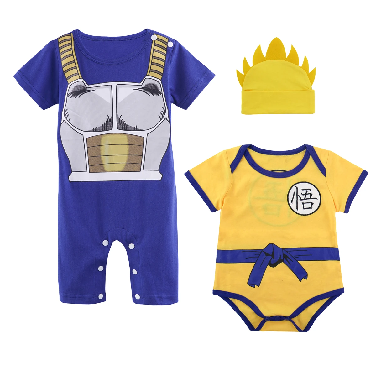 Для маленьких мальчиков комбинезон Dragon Ball Z костюм Вегета ГОКу Младенческая из 2