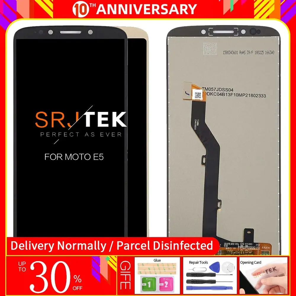 Оригинальный ЖК дисплей для Moto E5 тачскрин аналагово цифровой преобразователь