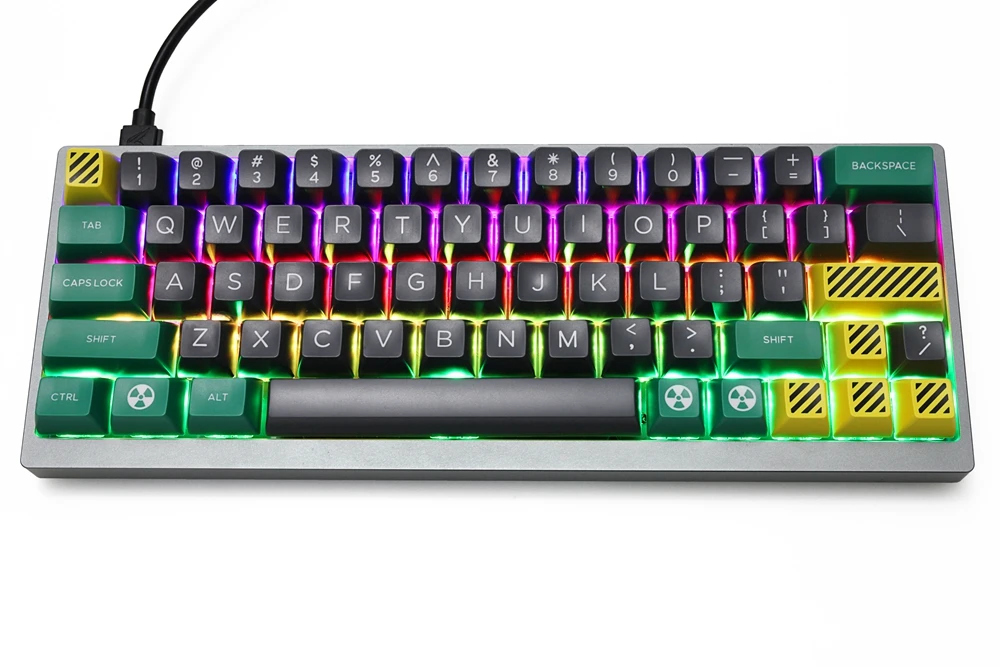 

bm60rgb bm60 rgb 60% gh60 hot swappable Custom Mechanical Keyboard PCB programmed qmk firmware full rgb switch underglow type c
