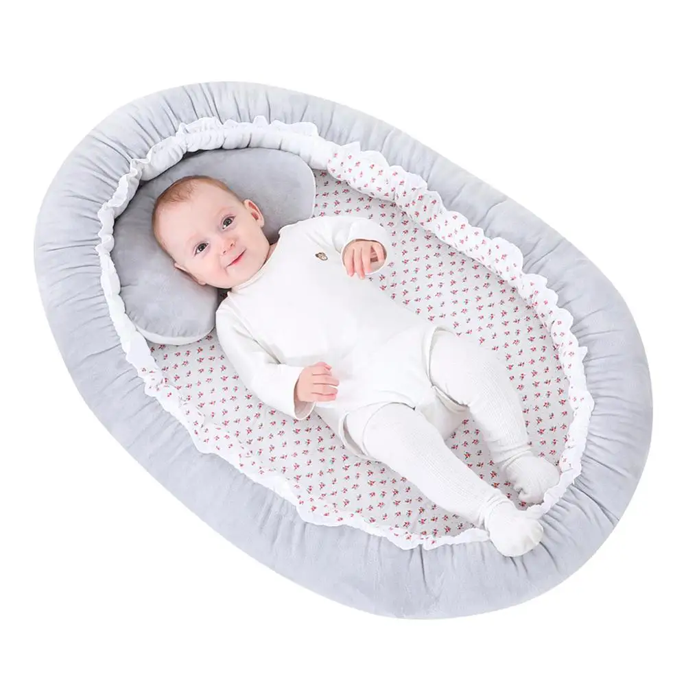 

Складная кроватка, складная мягкая кровать-гнездо для новорожденных, детская кровать для путешествий, кроватка-колыбель для сна, бионическ...