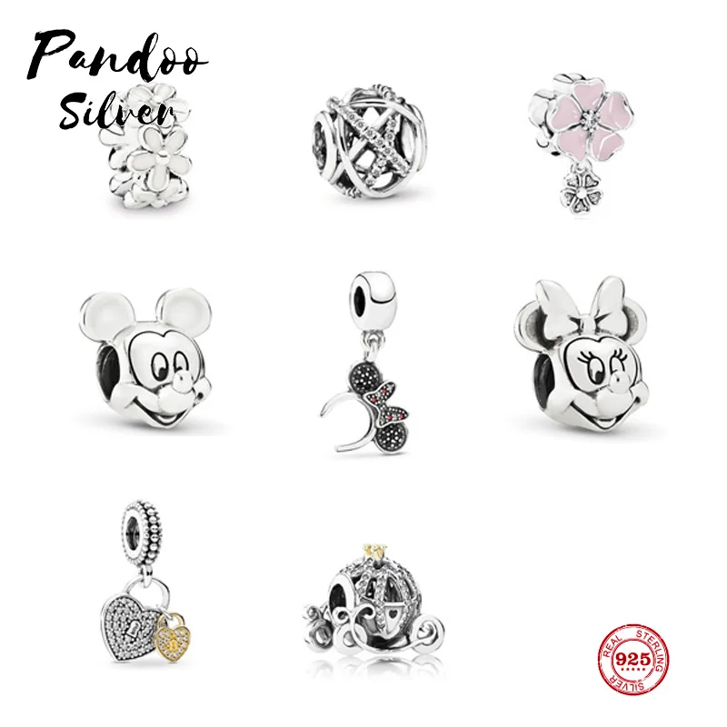 Модная подвеска Стерлинговое Серебро оригинал 1:1 мышь тыква сделай сам браслет