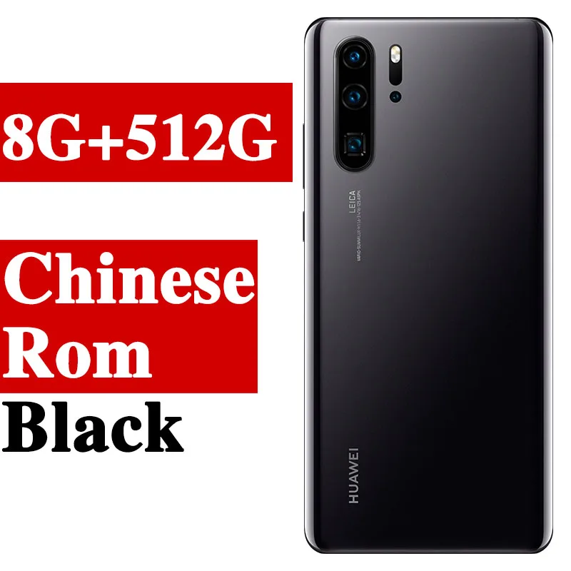 Глобальная Версия Дополнительно huawei P30 Pro мобильный телефон 6,47 ''полный экран OLED Kirin 980 смартфон NFC GPS Android 9,1 5 камер - Цвет: 8G 512G Black
