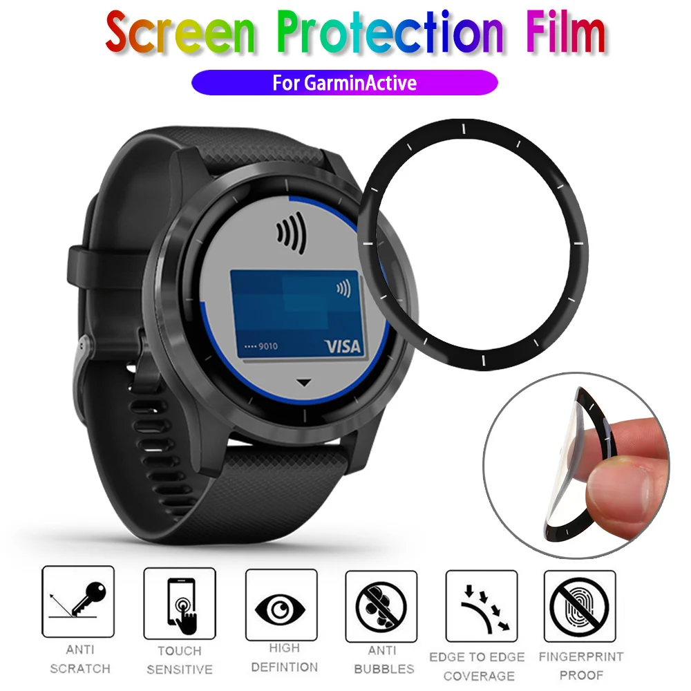 3D прозрачная защитная пленка на весь экран для смарт-часов GarminActive защита экрана