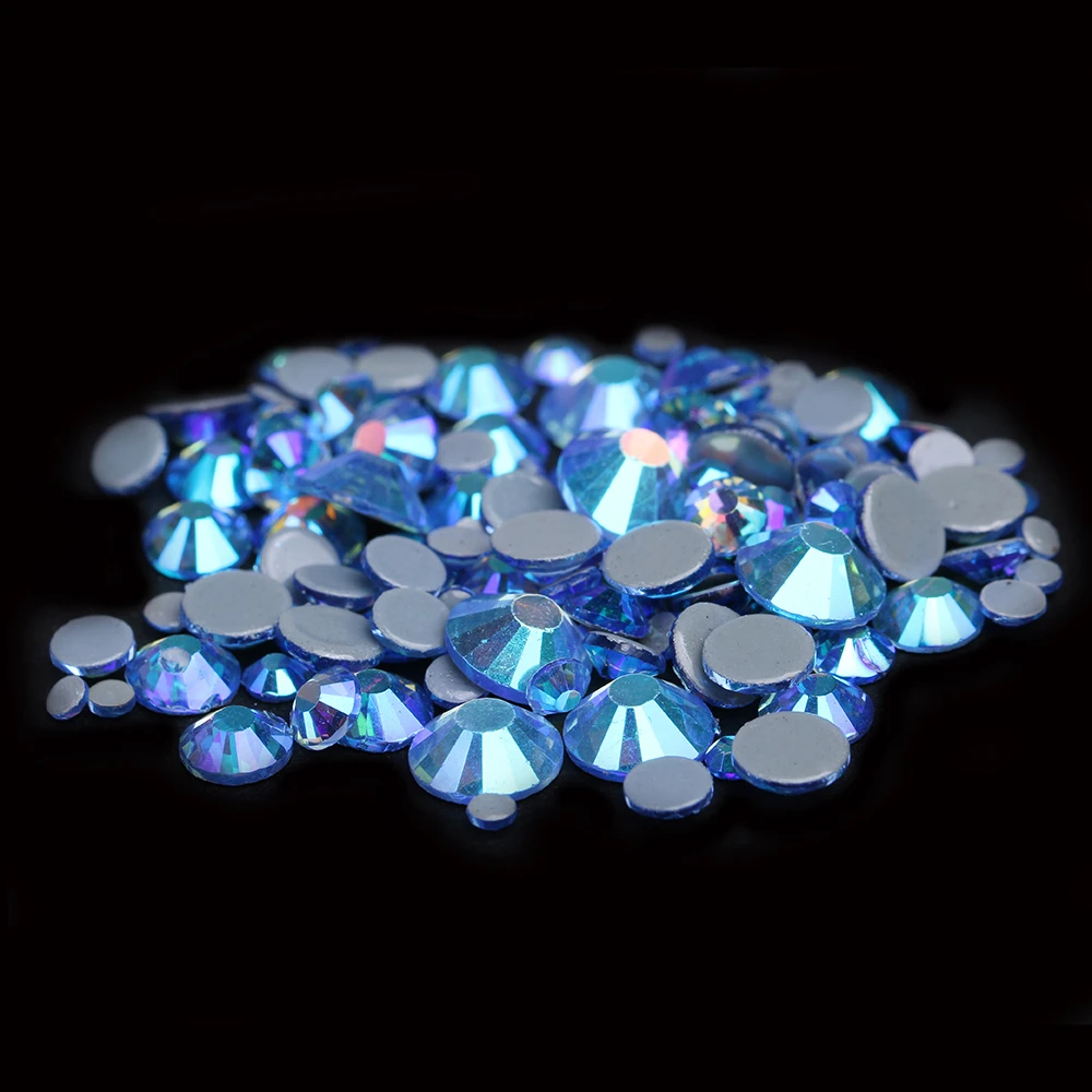 Светильник лый Сапфир AB Горячая фиксация Кристалл Стразы железные на стекле