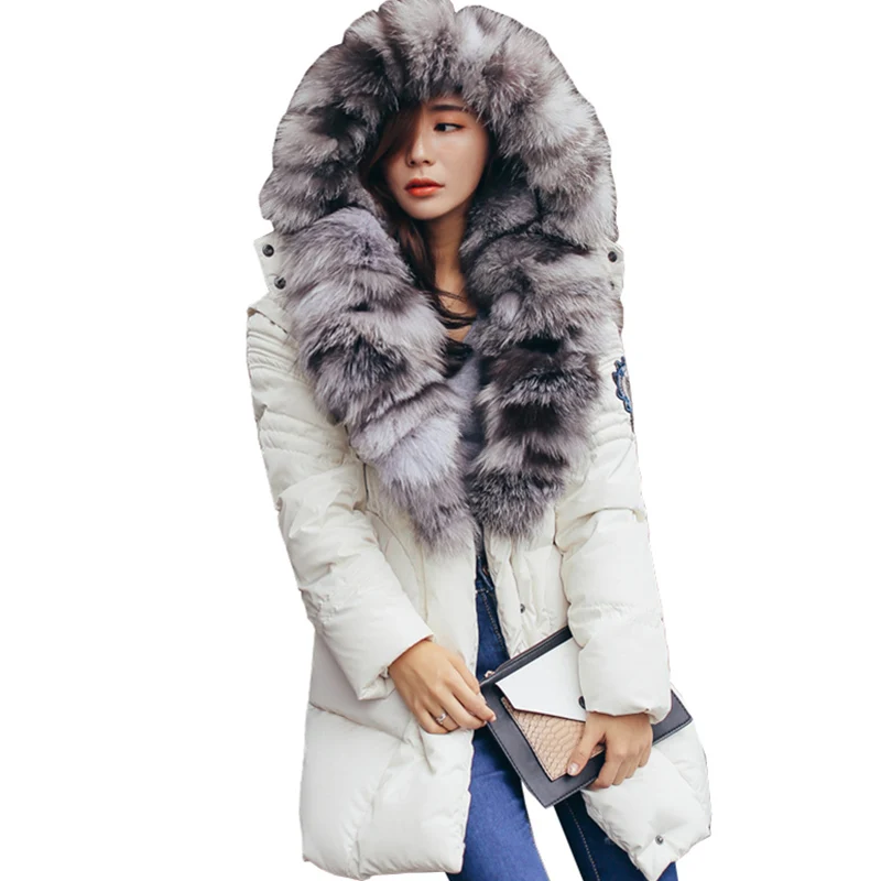 Зимняя белая модная пуховая куртка на утином пуху новинка 2020 повседневное