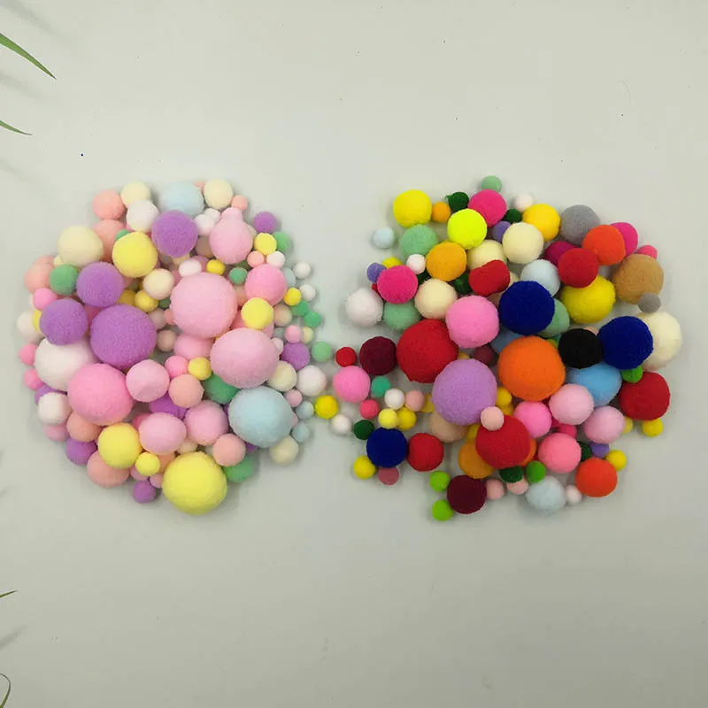 Пушистые мягкие помпоны плюшевые шарики 10 мм/15 мм/20 мм/25 мм/30 мм сделай сам меховой