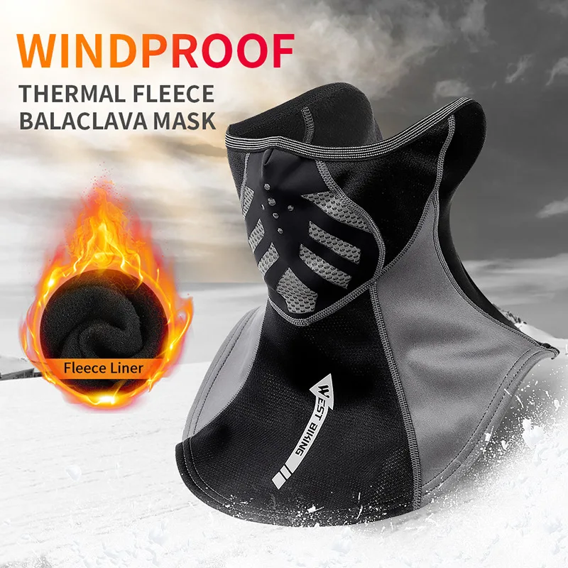 

WEST BIKING Winter Sport Cycling Cap Reflective Unisex Scarf Balaclava Neck Warmer Ski Bicycle Motorcycle Running Head Cap Hat