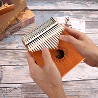 21 key kalimba mahogany wooden thumb piano mbira musical instrument gift with accessories hammer stickers for advanced players