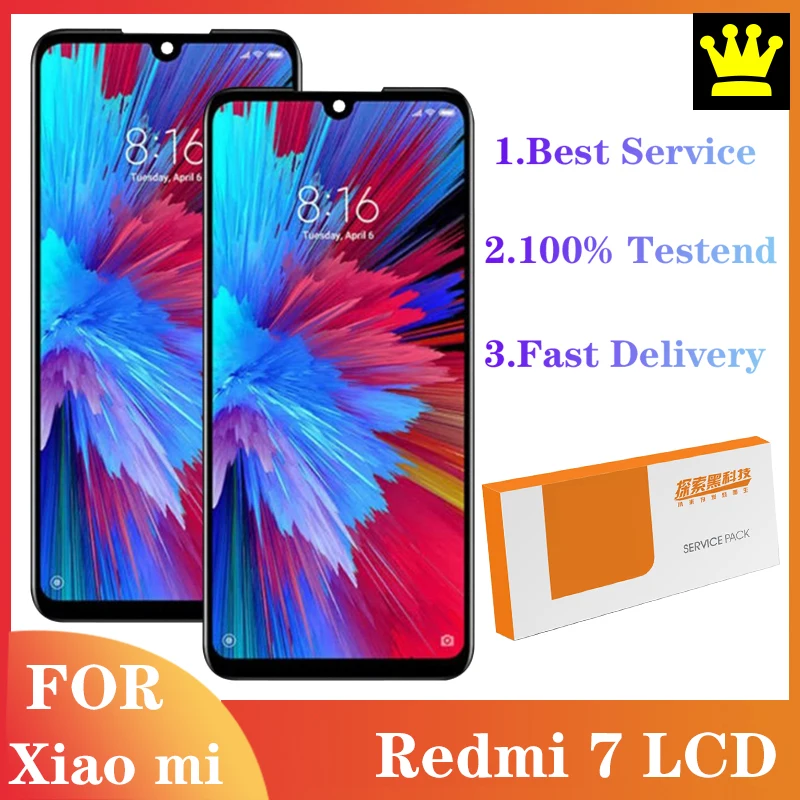 ЖК дисплей Amoled 6 26 дюйма для Xiaomi Redmi 7 с сенсорным экраном и дигитайзером в сборе