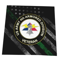 us army 4th armored division unit crest veteran reusable washable napkins bathroom roll cleaning cloth kitchen