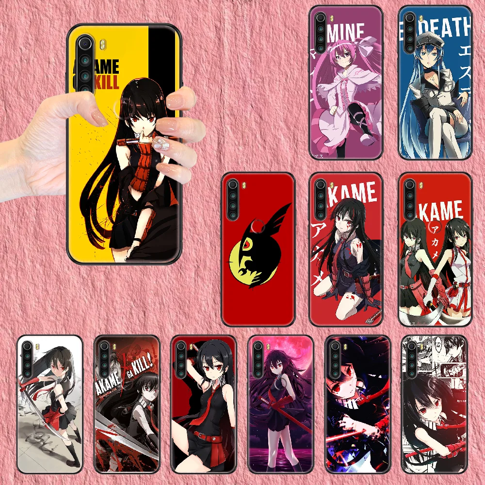 Аниме анимэ Akame ga Kill чехол для телефона Xiaomi Redmi Примечание 7 7A 8 8T 9 9A 9S K30 Pro Ultra черные