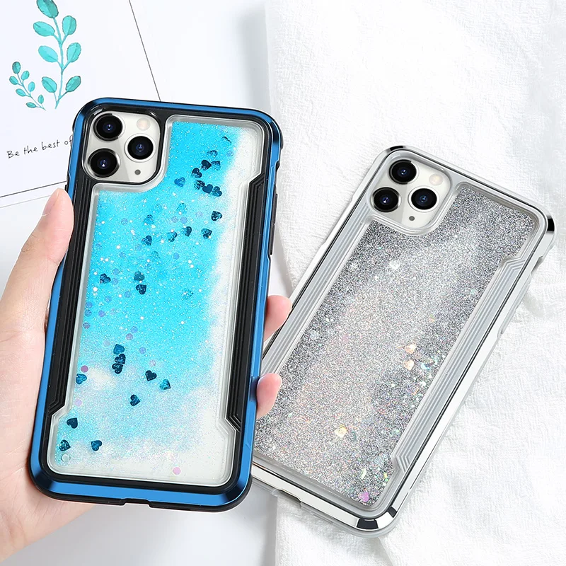KISSCASE чехол для телефона Quicksand iPhone 11 Pro Max с блестящим сердцем Capa 7 8 Plus XS X XR |