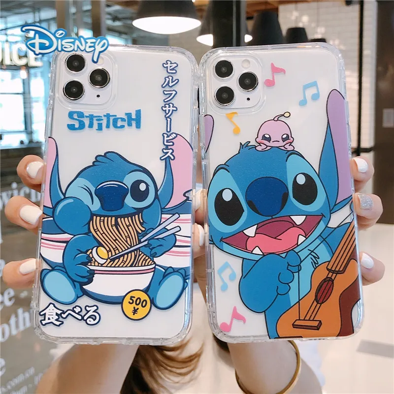 

Disney Mickey Minnie Stitch Cartoon Mobile Phone Case for iPhone 13 13pro 13mini 13pro max Plus Cute Anti-fall Cellphone Shell