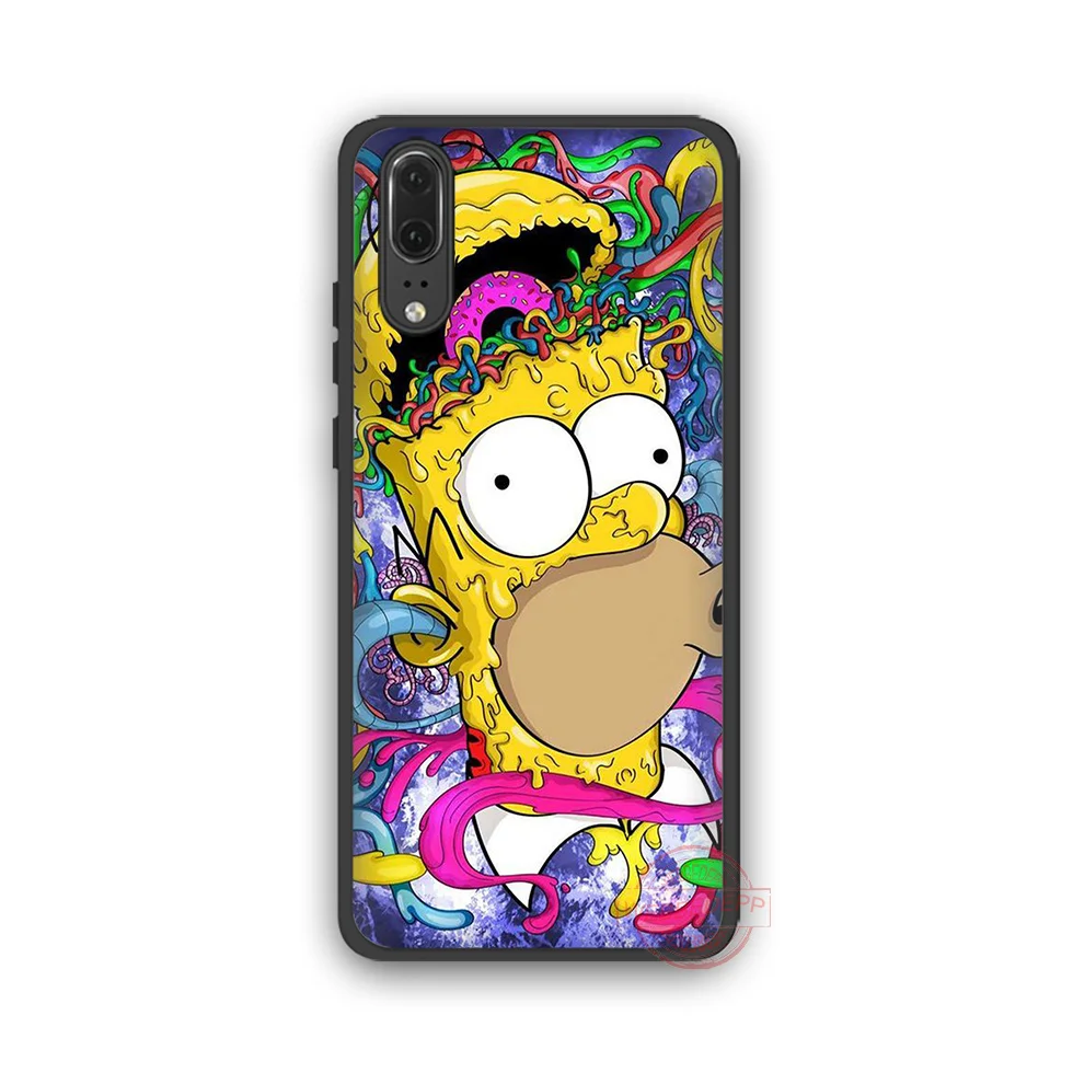 WEBBEDEPP The Simpson TPU phone case for Huawei P10 P20 P30 Lite Pro Y6 Y7 prime 2018 Y9 2019 |