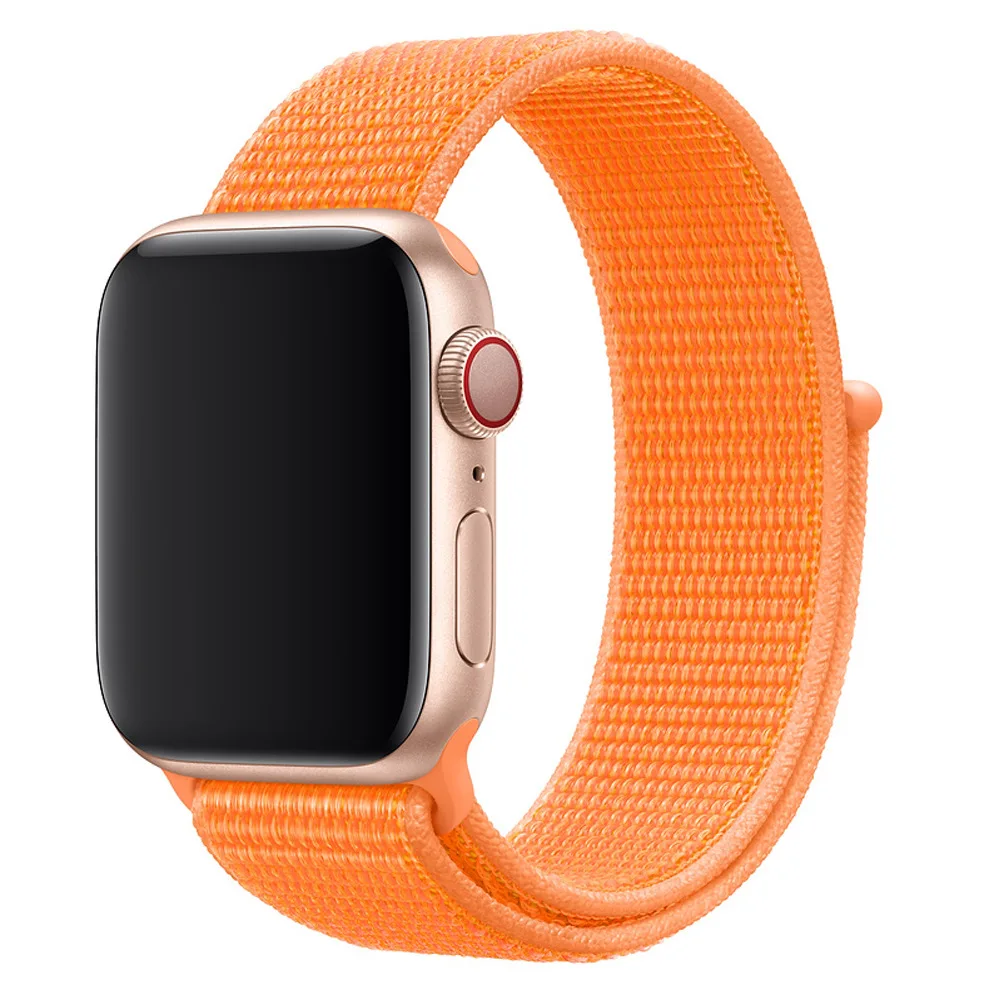 Ремешок для наручных часов Apple Watch 4 5 3/2/1 38 мм 42 мм 62new цветовый нейлоновый из мягкой дышащей ткани сменный ремешок петли для наручных часов iwatch серии 4 40 мм 44 мм - Band Color: 41MGS