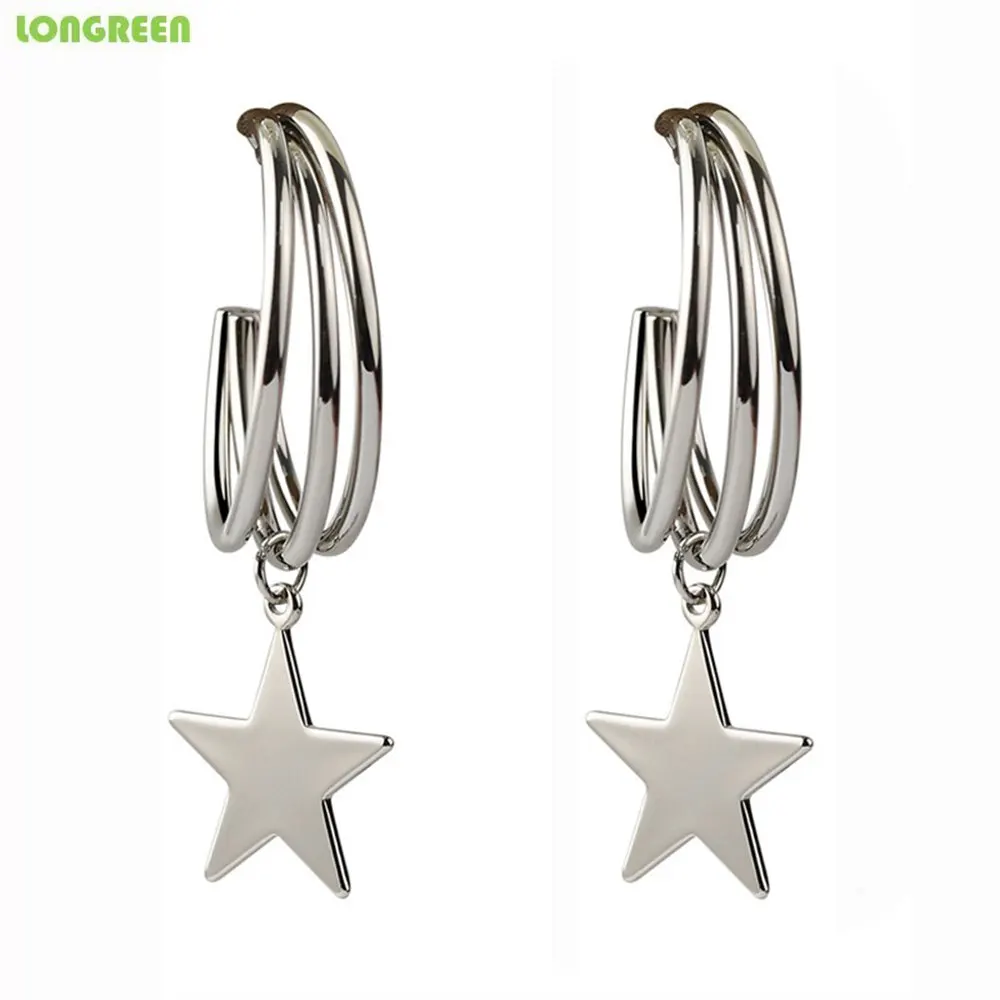 Metal Simple Stylish Geometric Round Unique Earrings For Women Girl Gifts Stainless Steel Earrings Set De Aretes Orecchini Donna