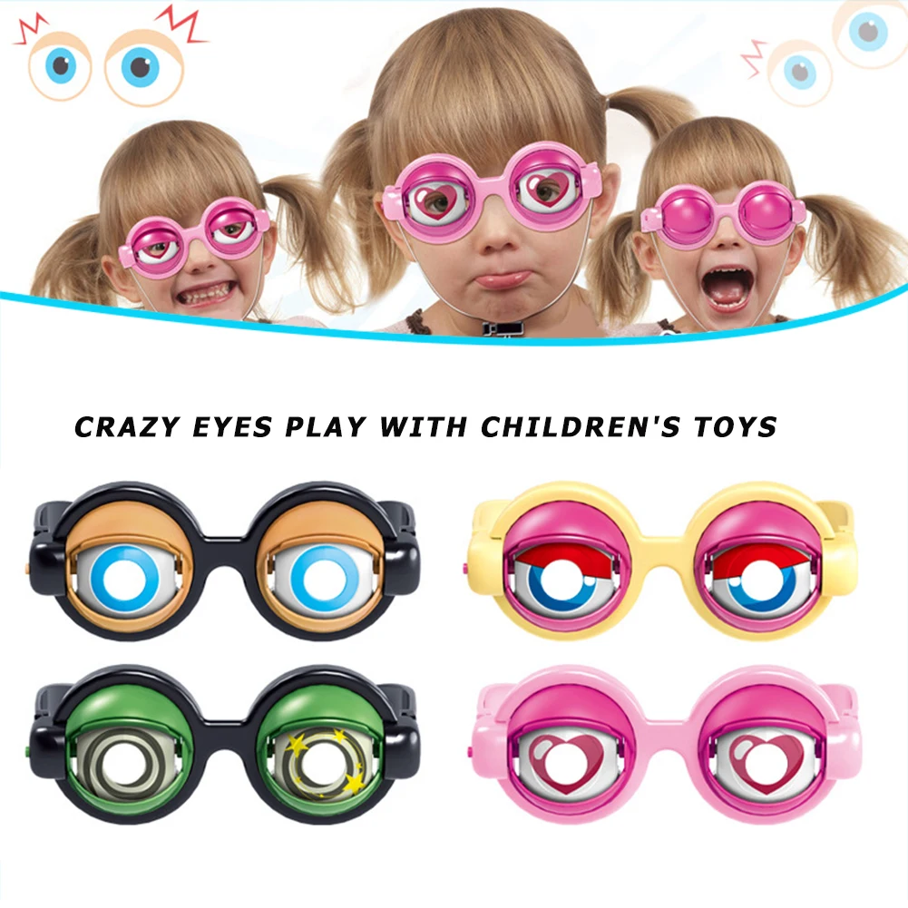 

Креативные детские праздничные очки Crazy Eyes, забавные розыгрыши, новинка, очки, игрушки, вечерние НКИ, детский подарок на день рождения для де...