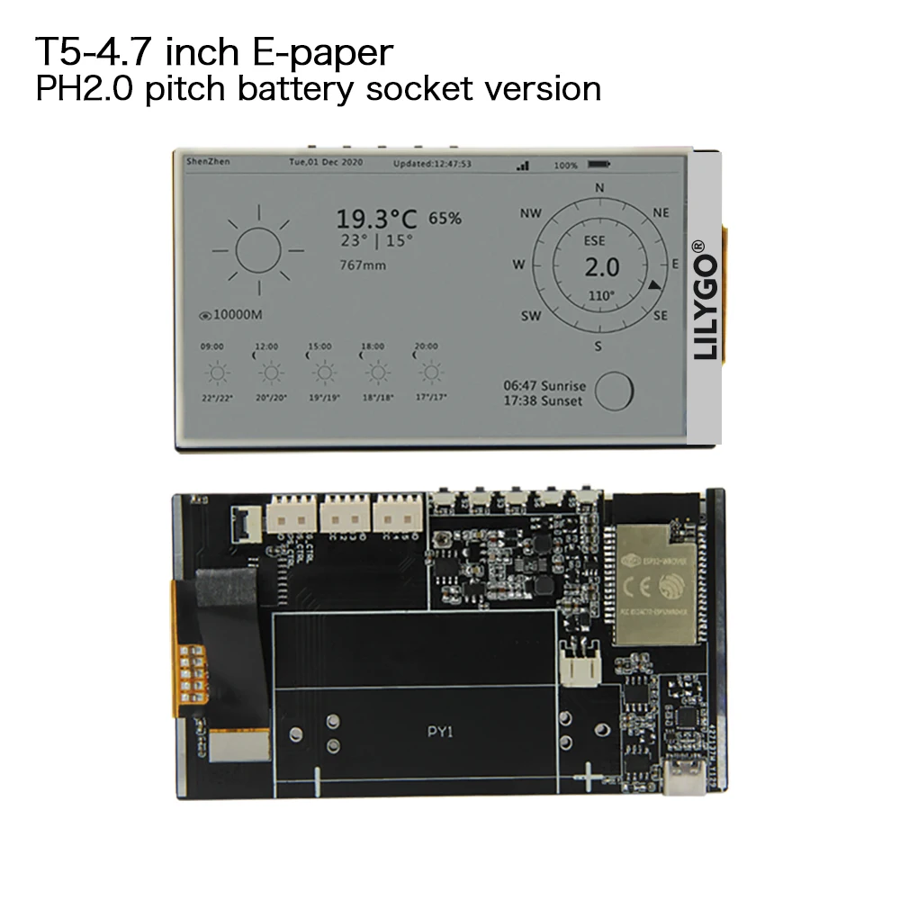 Флэш-бумага LILYGO для Arduino E-Paper ESP32 V3 версия 16 Мб 8 PSRAM Wi-Fi/Bluetooth | Электроника