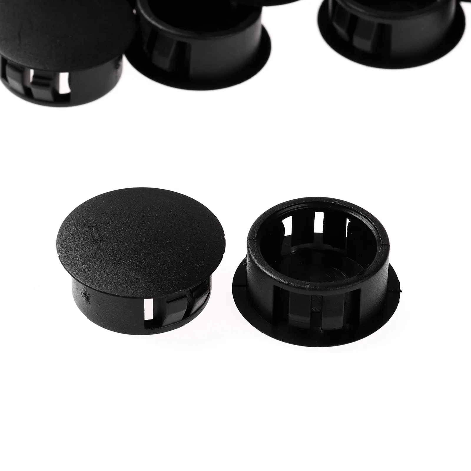 50Pcs 6/13/16/20/25mm Black Screw Caps Plastic Cover Snap-Type Hole Plug for Furniture Tube Fencing Post Flush Type Panel Plugs |