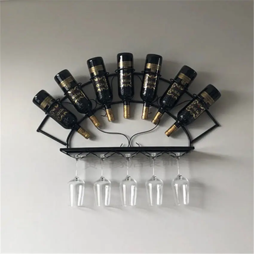 Европейская железная стойка для вина на стену креативная декоративная из
