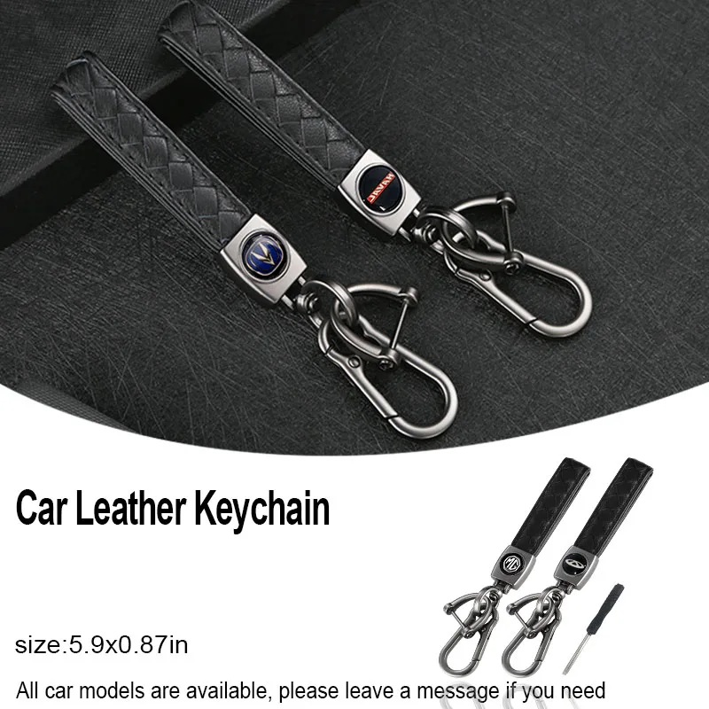 

1pcs Car Genuine Leather Key Ring Auto Keychain for Land Rover 2021 Evoque Rc Velar Freelander 1 2 Discovery 1 Car Accessories