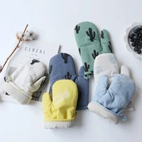 ins nordic style cotton linen microwave oven mitt high temperature insulated non slip cooking glove kitchen tools accessories