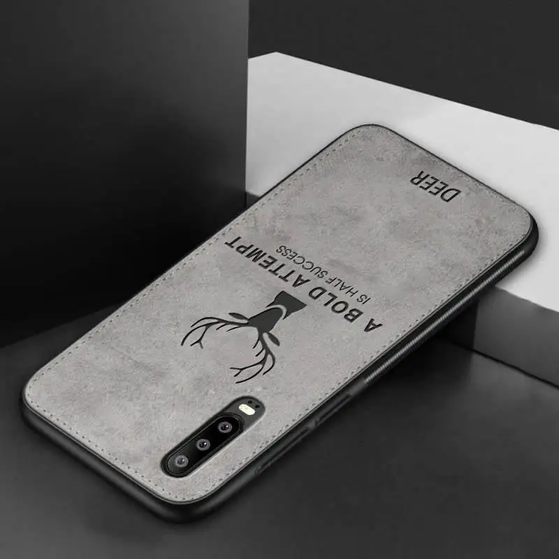 gray Для huawei Nova 5t чехол из мягкого ТПУ с оленем, тканевый чехол для huawei Mate30 P20 P30 Y9 Y7 Y6 Y5 P Smart Z, защитный противоударный чехол - Цвет: gray