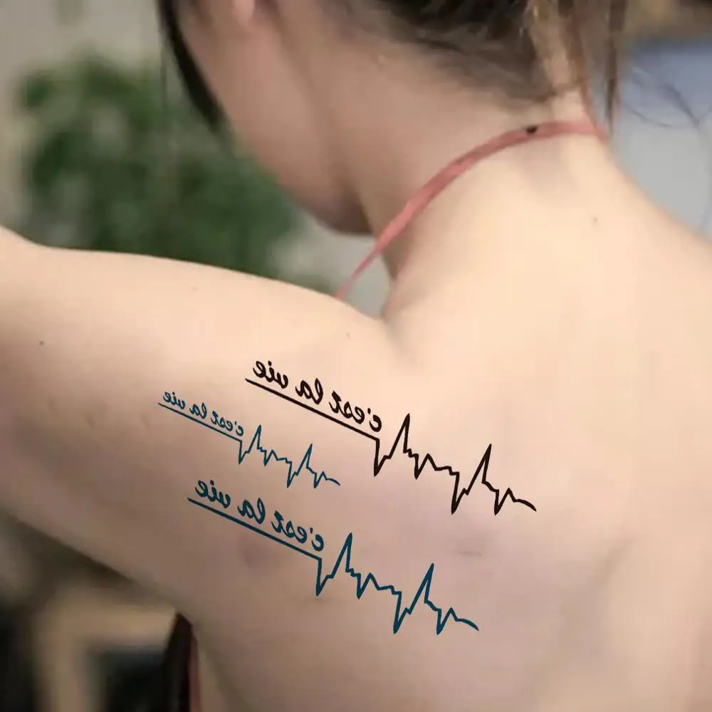 Водостойкая наклейка для татуировки с буквами английского алфавита цветы