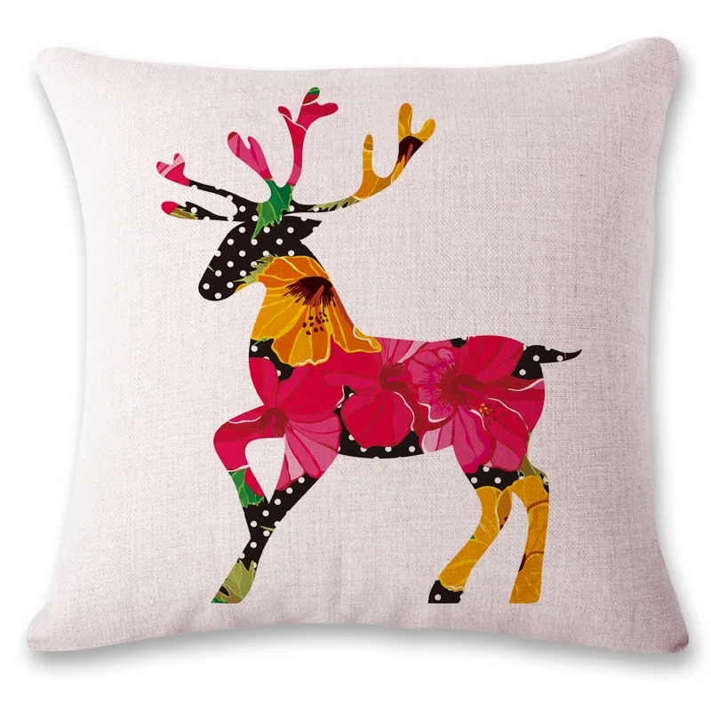 Новая 12 видов стилей льняная Минималистичная наволочка с животным рисунком