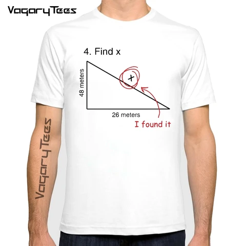Футболка Find X, забавная футболка с переменными математическими тестами, с ответами на вопрос, футболка унисекс, летняя повседневная модная искусственная одежда