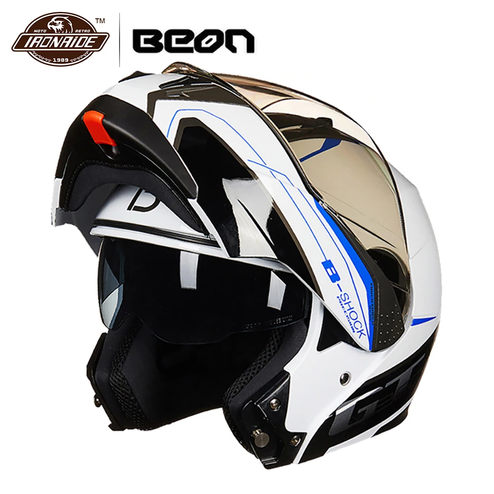BEON Filp Up мотоциклетный шлем Casco Moto rbike Capacete с двойным козырьком для мотокросса