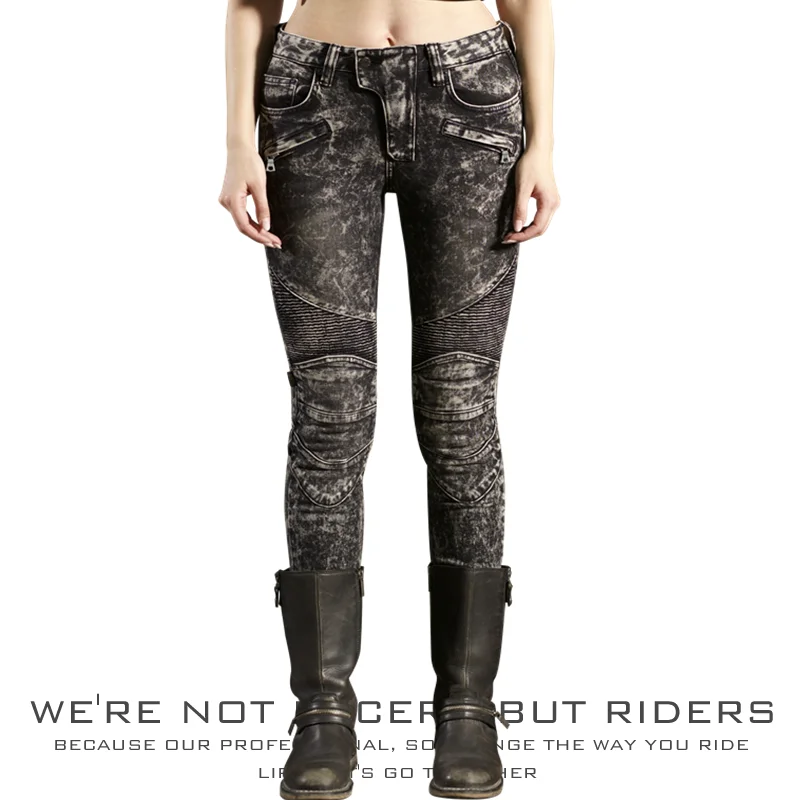 Дышащие облегающие мотоциклетные джинсы женские уличные защитные брюки для езды