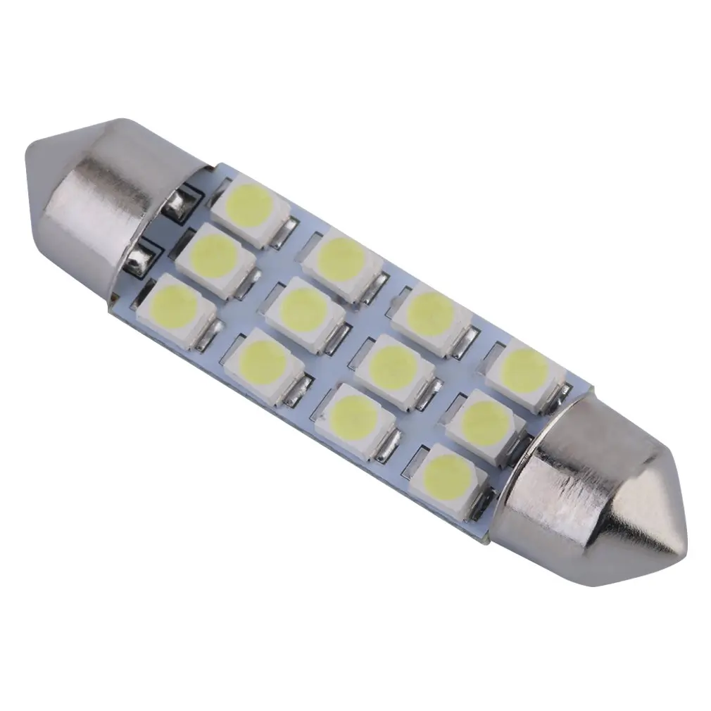 

White Dome Map Lamp 42MM 12SMD 3528 Festoon LED Bulbs Car Interior light