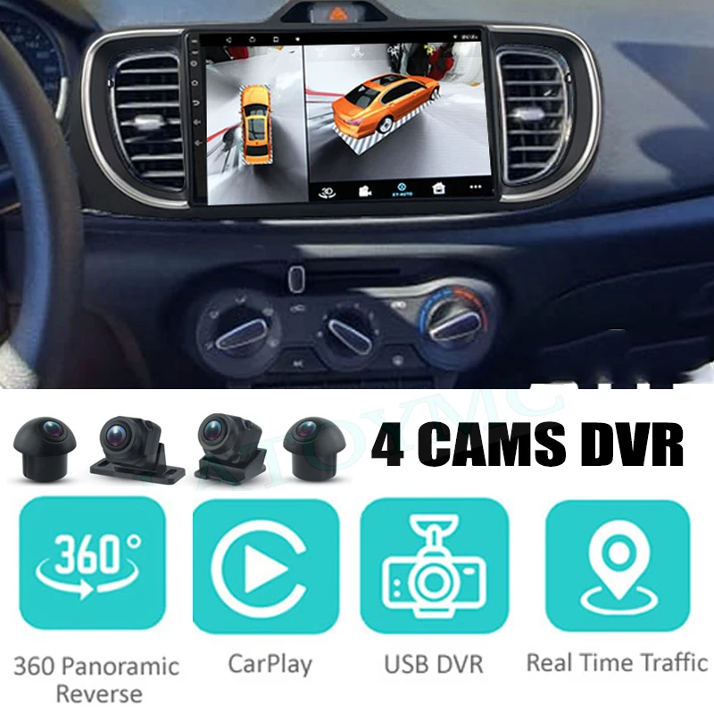 

Car Multimedia Audio Radio Navigation NAVI Player Built-in CarPlay 360 BirdView For KIA Soluto Sephia Pegas AB 2017~2021
