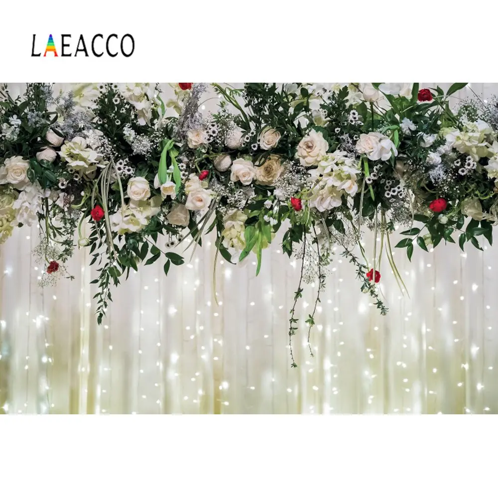 Laeacco Свадебный цветочный фон для фотосъемки розовая роза фото настенная сцена