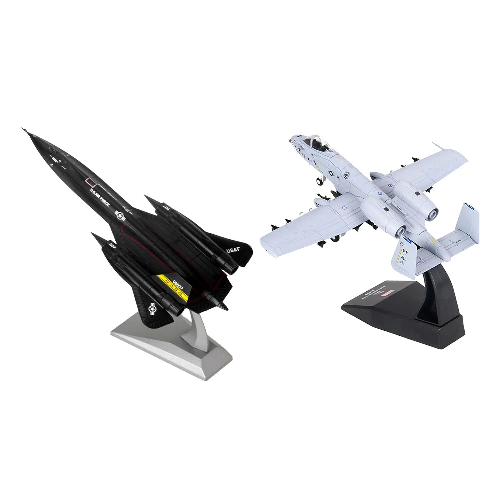 

2Pcs 1/144 SR-71A Blackbird Aircraft + 1/100 A-10 Attack Model Office Decor